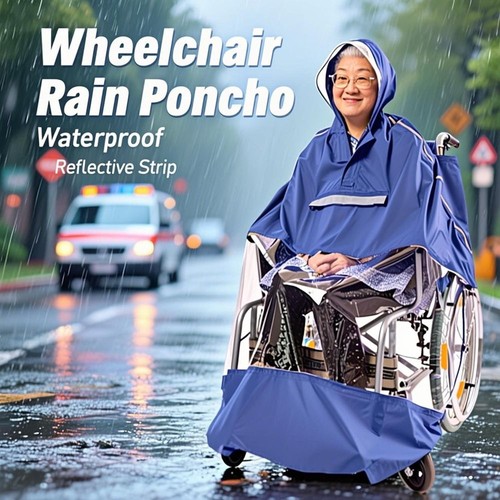 Wheelchair poncho rain coat - wheelchair,