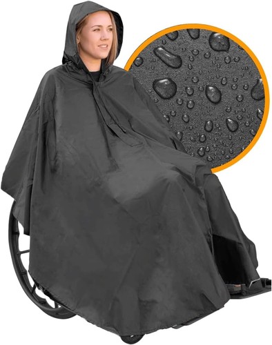 Wheelchair poncho waterproof - wheelchair,