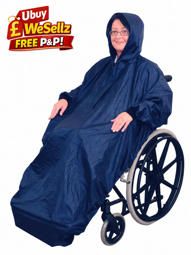 Blue wheelchair rain cover - wheelchair,